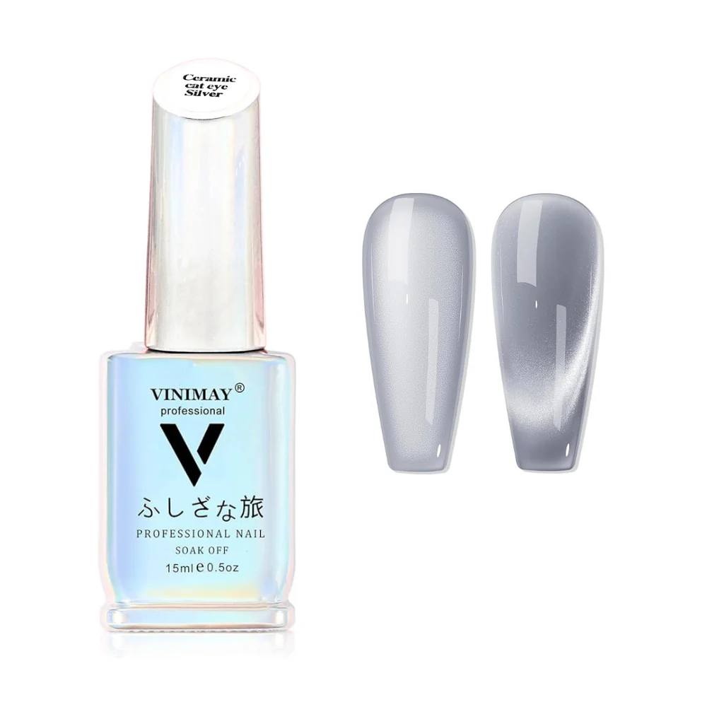 VINIMAY CERAMIC/ MOON LIGHT CAT EYES GEL POLISH – SILVER